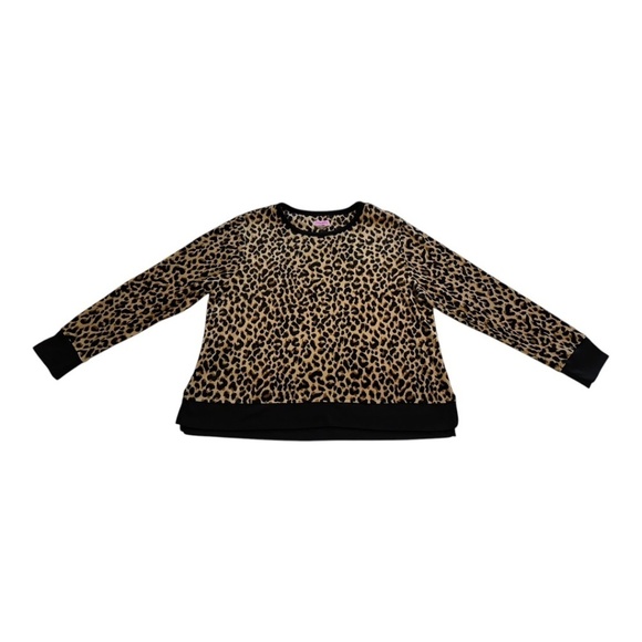 Kate Spade Velour Leopard Print Long Sleeves Lounge Top Women’s Size XL - Picture 3 of 13